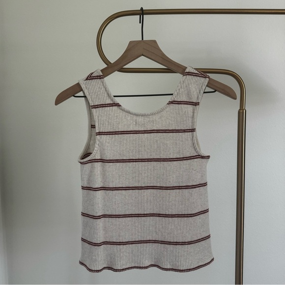 Madewell Ribbed Button-Front Tank Top - Picture 2 of 3